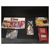 Vintage Board games, Qubic, Master mind, Clue, Dominoes, & Word Yahtzee