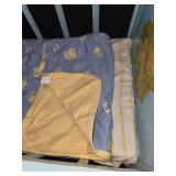 Vintage AMSCO light-blue Doll-e-Crib w/ mattress and blanket