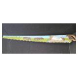53" Hand Saw with Mt. Rushmore mural painted on it.