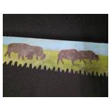 53" Hand Saw with Mt. Rushmore mural painted on it.