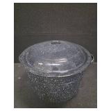 Porcelain- Enamel Canning Pot w/ insert and original instructions