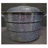 Porcelain- Enamel Canning Pot w/ insert and original instructions