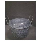Porcelain- Enamel Canning Pot w/ insert and original instructions
