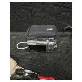 Collection of vintage cameras and accessories