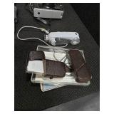 Collection of vintage cameras and accessories