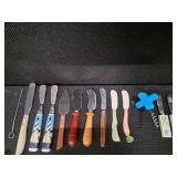 Collection of 44 Butter Knives and some various similar utensils