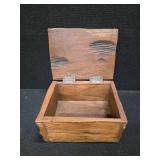Hand-Carved Wooden Box