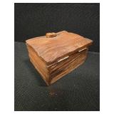 Hand-Carved Wooden Box