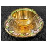 Golden Tea Set in Blue Felt Gift Box