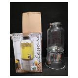 1.5 Gallon Country Drink Dispenser w/ Dual-Purpose Galvanized Bucket Base