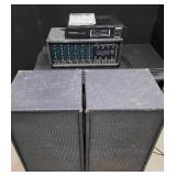 Mixer, Power Amplifier and 2 large speakers