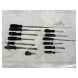 Snap-on Screwdrivers with Black Handles Snap-on Screwdrivers with Black Handles