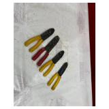 Four Wire Crimping and Stripping Pliers with Yellow and Red Handles Four Wire Crimping and Stripping Pliers with Yellow and Red Handles