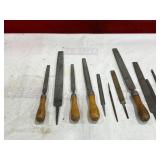 14 Assorted Metalworking Files with Wooden and Metal Handles 14 Assorted Metalworking Files with Wooden and Metal Handles