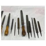 14 Assorted Metalworking Files with Wooden and Metal Handles 14 Assorted Metalworking Files with Wooden and Metal Handles