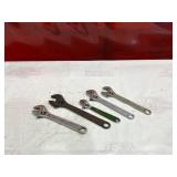 5 Adjustable Wrenches with Various Handles 5 Adjustable Wrenches with Various Handles