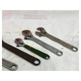 5 Adjustable Wrenches with Various Handles 5 Adjustable Wrenches with Various Handles