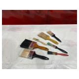 Seven Assorted Paintbrushes with Various Sizes and Designs Seven Assorted Paintbrushes with Various Sizes and Designs