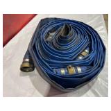 Blue Industrial Hose with Metal Fittings Blue Industrial Hose with Metal Fittings