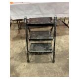 Cosco Black Metal Folding Step Stool with Three Steps Cosco Black Metal Folding Step Stool with Three Steps