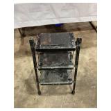 Cosco Black Metal Folding Step Stool with Three Steps Cosco Black Metal Folding Step Stool with Three Steps
