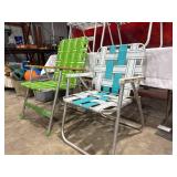 Four Woven Aluminum Patio Chairs in Assorted Colors Four Woven Aluminum Patio Chairs in Assorted Colors