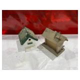 Wooden Bird House and Bird Feeder Set Wooden Bird House and Bird Feeder Set
