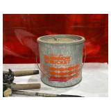 Vintage Fishing Poles and Min O Life Minnow Bucket Vintage Fishing Poles and Min O Life Minnow Bucket