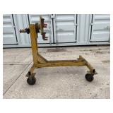 Yellow Engine Stand with Rotating Mount and Metal Casters Yellow Engine Stand with Rotating Mount and Metal Casters