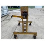 Yellow Engine Stand with Rotating Mount and Metal Casters Yellow Engine Stand with Rotating Mount and Metal Casters