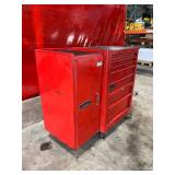 Snap-on Red Tool Chest with Drawers and Cabinet Snap-on Red Tool Chest with Drawers and Cabinet