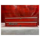 Empty Snap-on Red Metal Two-Drawer Tool Chest Empty Snap-on Red Metal Two-Drawer Tool Chest