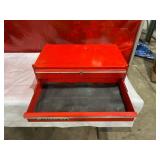 Empty Snap-on Red Metal Two-Drawer Tool Chest Empty Snap-on Red Metal Two-Drawer Tool Chest