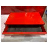 Empty Snap-on Red Metal Two-Drawer Tool Chest Empty Snap-on Red Metal Two-Drawer Tool Chest