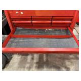 Empty Snap-on Red Metal Toolbox with Multiple Drawers and Lift-Top Lid Empty Snap-on Red Metal Toolbox with Multiple Drawers and Lift-Top Lid