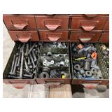 Metal Multi-Drawer Cabinet with Hardware Contents Metal Multi-Drawer Cabinet with Hardware Contents