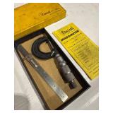Central Tool Co. Micrometer with Certification, Instructions, and Box Central Tool Co. Micrometer with Certification, Instructions, and Box