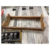 GM Engine Cylinder Heads with Bolts and Wooden Stand GM Engine Cylinder Heads with Bolts and Wooden Stand