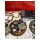 Automotive Parts Including Carburetors, Flywheels, Radiator, and Steering Wheel Automotive Parts Including Carburetors, Flywheels, Radiator, and Steering Wheel