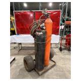Oxygen and Acetylene Welding Tank Set with Regulators and Cart Oxygen and Acetylene Welding Tank Set with Regulators and Cart