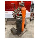 Oxygen and Acetylene Welding Tank Set with Regulators and Cart Oxygen and Acetylene Welding Tank Set with Regulators and Cart