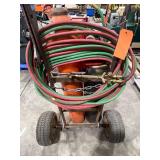 Oxygen and Acetylene Welding Tank Set with Regulators and Cart Oxygen and Acetylene Welding Tank Set with Regulators and Cart