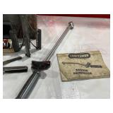 Metal Toolbox with Starrett Micrometer, Craftsman Torque Wrench, and More.  Metal Toolbox with Starrett Micrometer, Craftsman Torque Wrench, and More.Â
