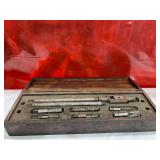 Steel Threading Dies and Taps in Wooden Case Steel Threading Dies and Taps in Wooden Case