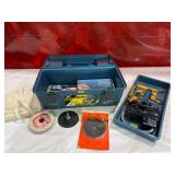 Blue Plastic Tool Box with Air Tools and Accessories Blue Plastic Tool Box with Air Tools and Accessories
