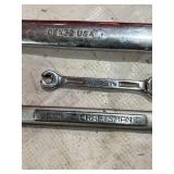 Wrenches Including SnapOn, Craftsman, Proto, and Indestro Wrenches Including SnapOn, Craftsman, Proto, and Indestro