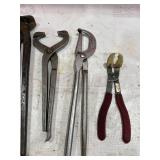 Seven Mixed Hand Tools Including Pliers and Nippers Seven Mixed Hand Tools Including Pliers and Nippers
