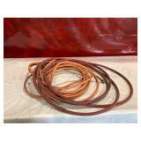 Orange and Red Pneumatic Hoses with Connectors Orange and Red Pneumatic Hoses with Connectors