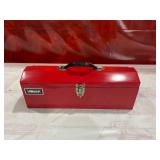 Homak Red Metal Toolbox With Assorted Tools and Contents Homak Red Metal Toolbox With Assorted Tools and Contents