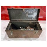 Steel Tool Chest with Assorted Metal Parts Steel Tool Chest with Assorted Metal Parts